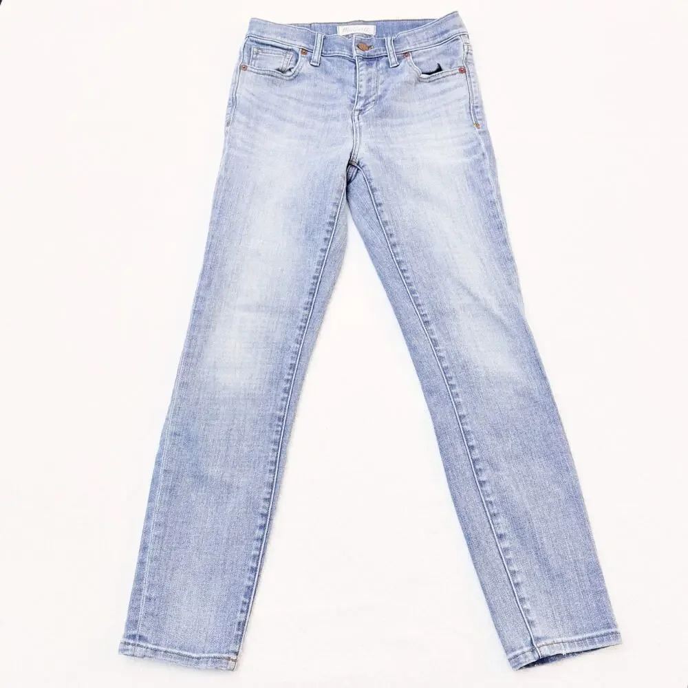 Madewell High Riser Crop Light Wash Denim Jeans Size 26